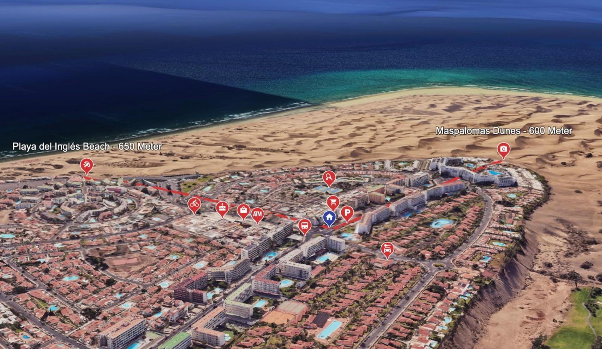 Casa Lex I Ocean & Sunrise Panorama I Steps From Dunes And Beach I Private 50 Sqm Terrace I Pool Маспаломас Екстер'єр фото
